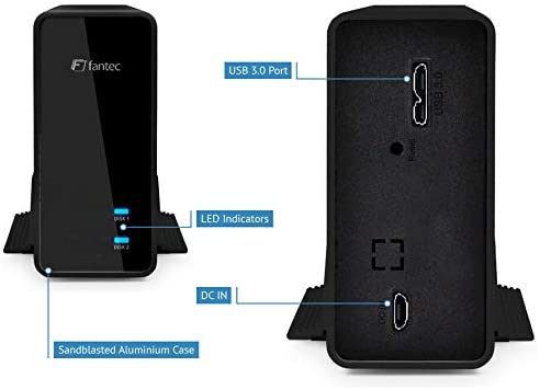 Fantec Mobi X2U3-6G-SSD 2.5 "duro unità custodia (SATA I/II/III, USB 3.0) colore nero