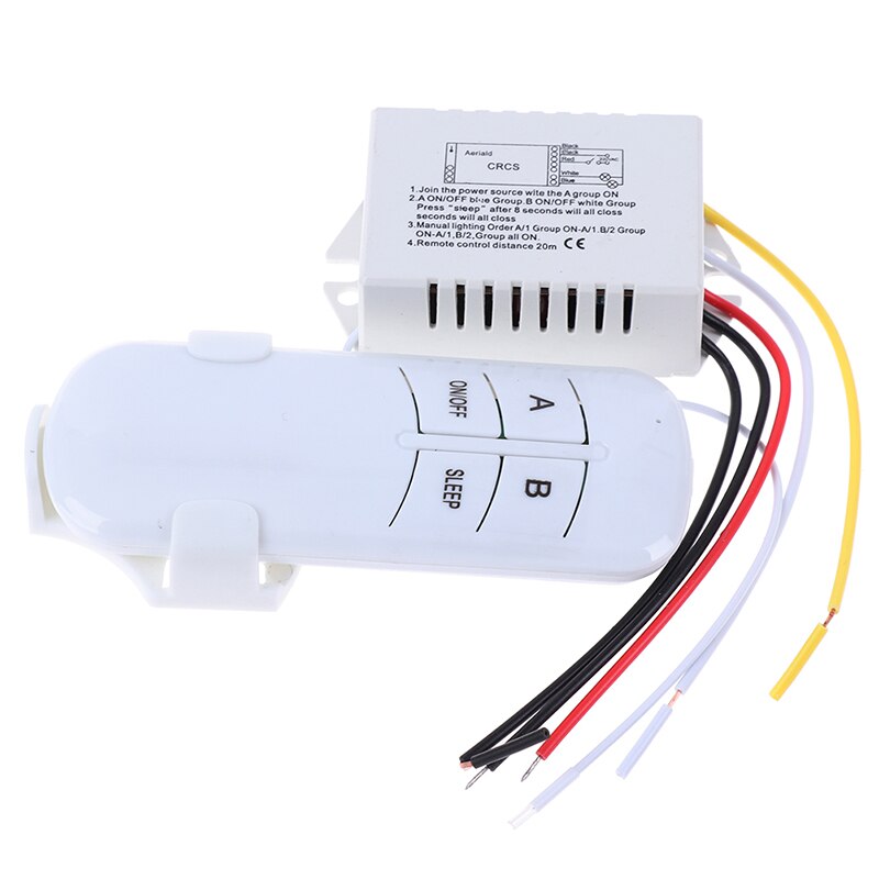 220V Lamp Light Digital Wireless Muur Afstandsbediening Schakelaar Ontvanger Zender 1Set