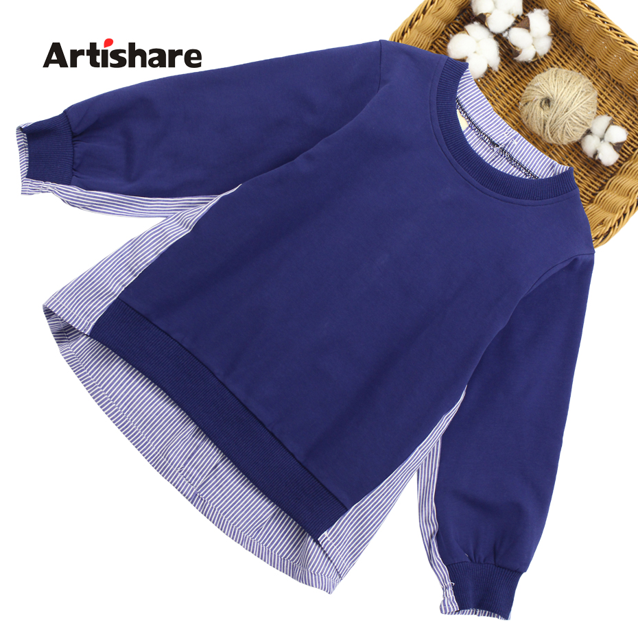 Filles Blouse Patchwork Blouses chemises pour filles rayé fille chemises adolescent école vêtements pour filles 6 8 10 12 13 14 ans