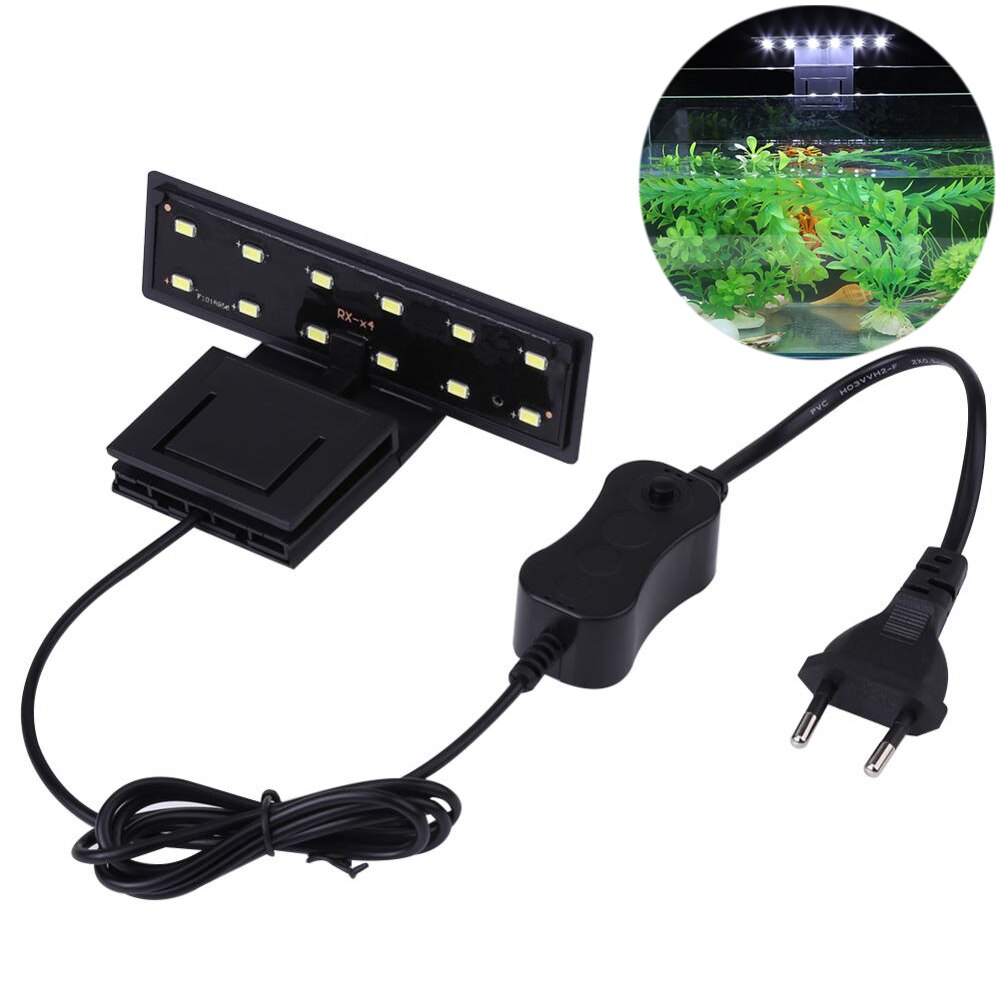 Aquarium led-verlichting 5w energiebesparende waterdichte clip-on aquarium uv-lampen planten groeilamp aquariumdecoratie
