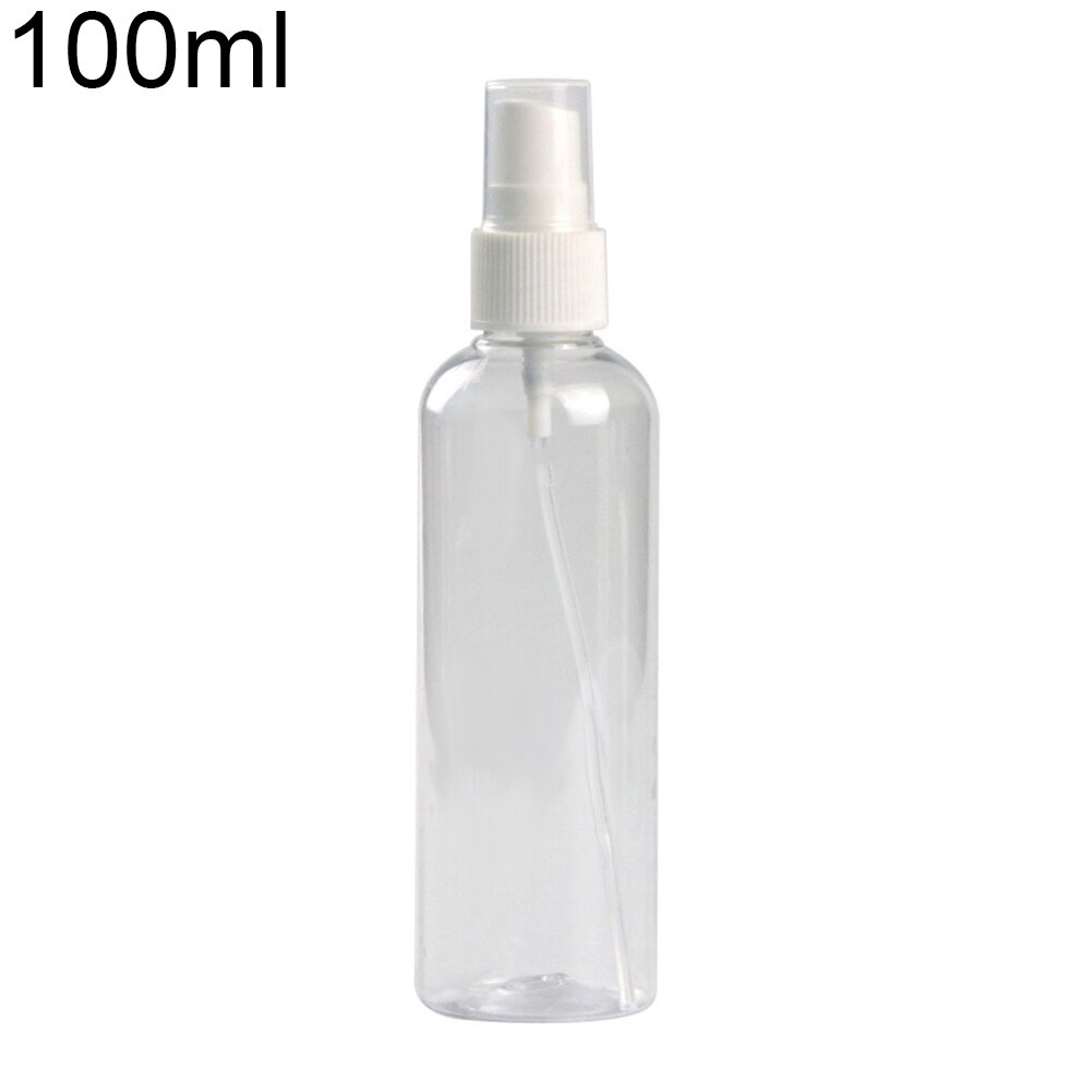 Portable Travel Transparent Plastic Empty Cosmetic Sample Spray Bottle Atomizer Can be used to dispense and store most liquids.: 100ml