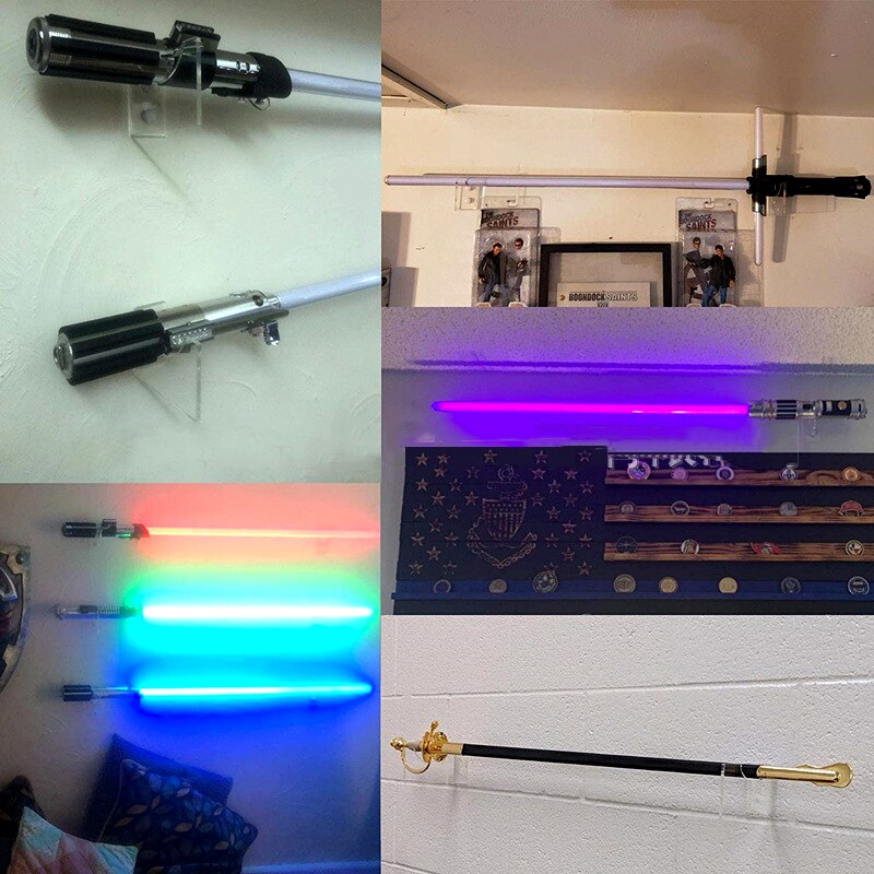 Light Sword Wall Mount Mount Light Saber Wall Display Rack Home Collection Acrylic Light Sword Rack