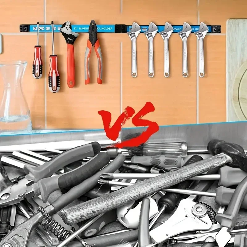 Magnetisk Værktøjsholder - Kraftig Metal Organizer - Pladsbesparende til Værksted og Garage