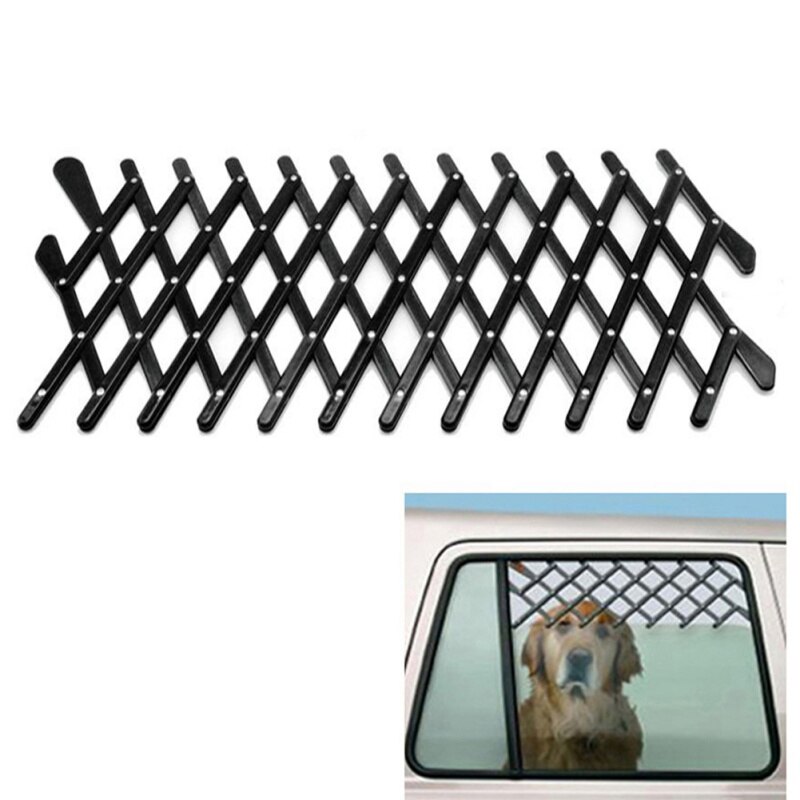 Expandable Car Window Gate Magic-Gate Dog Pet Fences Vent Window Ventilation Safe Guard Grill for Pet Travel