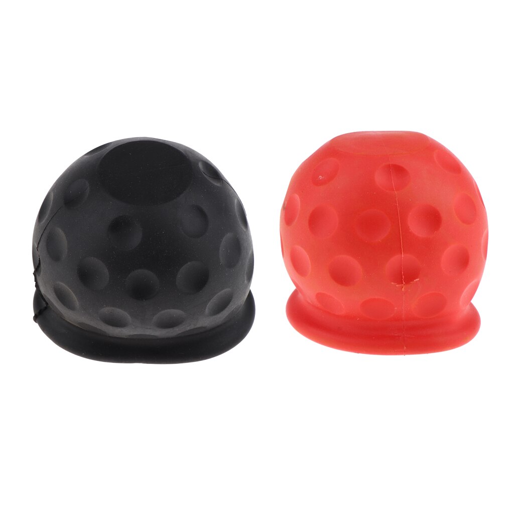 2pcs Towbar Caps Cover Rubber Tow Ball Towing Protect For Car Van Trailer