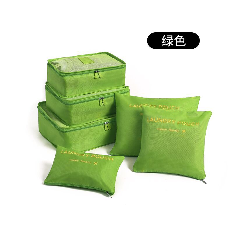 6 Stuks Set Reis Opbergzakken Koffer Inpakset Opbergdozen Draagbare Bagage Organizer Kleding Schoen Opvouwbare Organizer