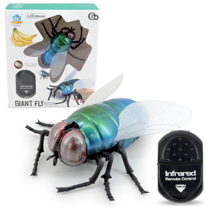 Télécommande infrarouge , jouet de Simulation d&#39;insecte, mouche géante, coccinelle abeille, amusant, d&#39;halloween: fly