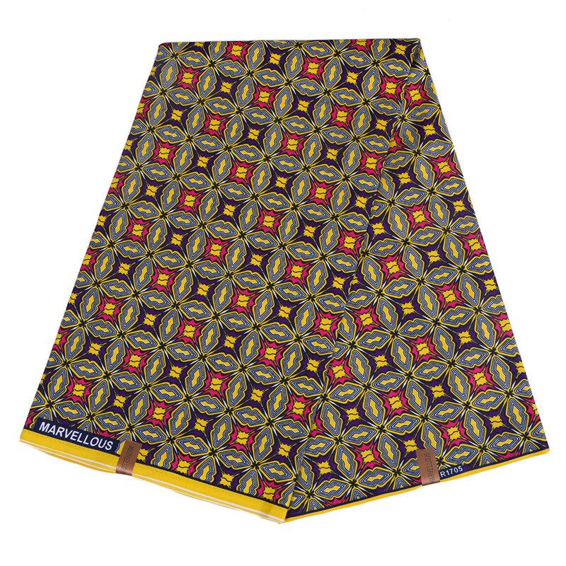 Nigeria wax african clothing 100% polyester Holland printed fabric 6 yard