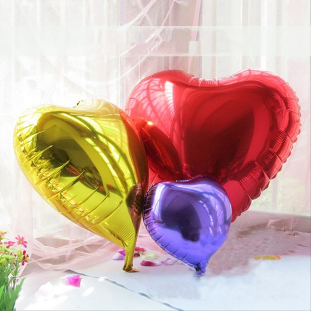 1pc 22 tommer rød folie hjerte heliumballoner ægteskab ballon bryllupsfødselsdagsfest voksen aluminium kærlighed anniversaire balloner
