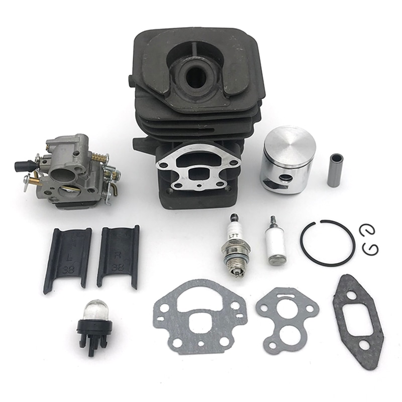 Top 39mm cylinder stempel karburator pakning motor kit til husqvarna 236 240 235 motorsav motor udskiftningsdele 545050417: Default Title
