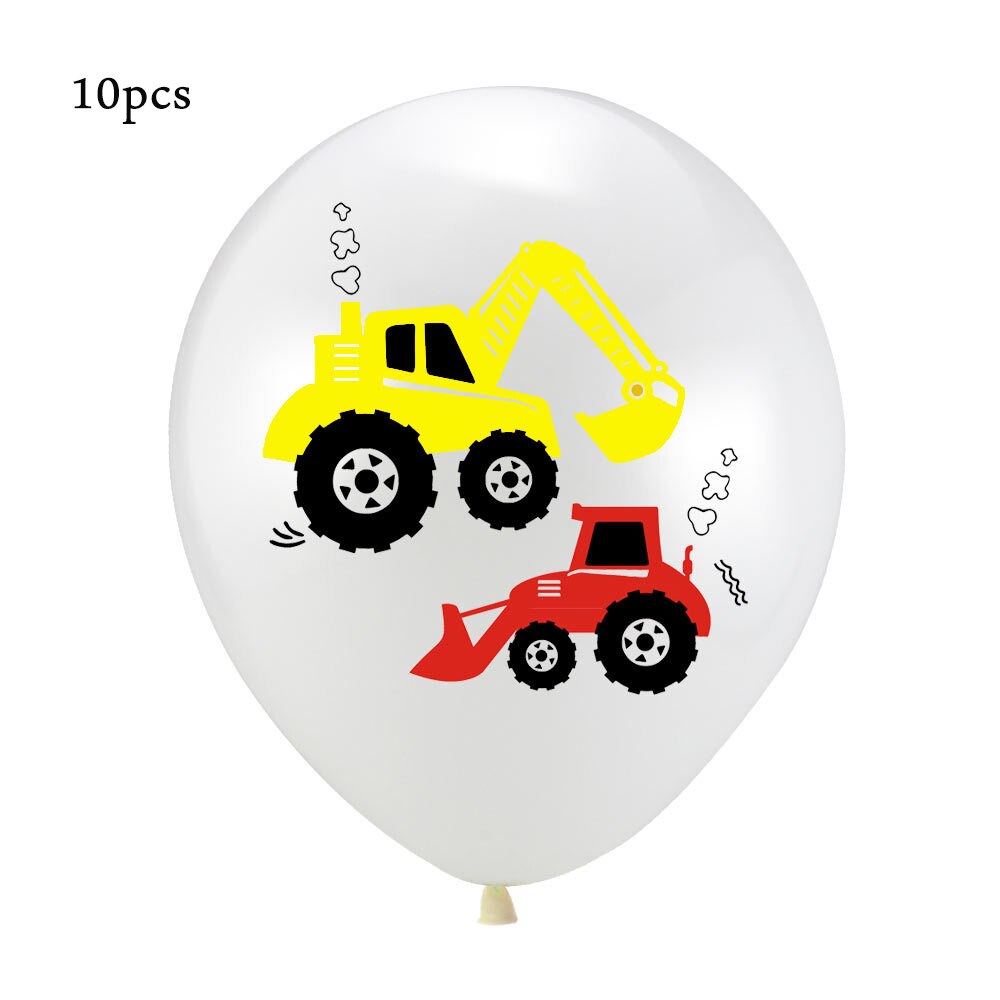 Ballon de dessin animé pelleteuse de voiture, véhicule d&#39;ingénierie, tracteur de Construction, pour enfants garçons, décorations de fête d&#39;anniversaire: 2