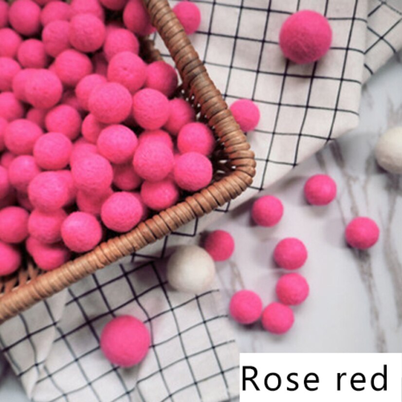 10pcs 2cm Felt Pompom Balls DIY Craft Handmade Wool Ball Accessories for Sewing Kids Room Hanging Mixed Color Home Decoration: 16
