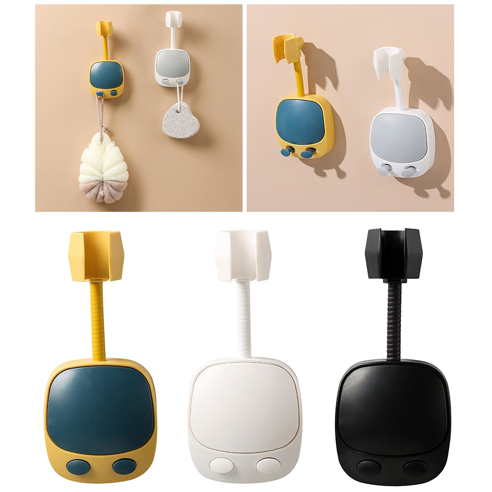 Zuignap Douchekop Houder Handheld Beugel Verstelbare Swivel Douche Houder, Verwijderbare Douchekop Muurbeugel