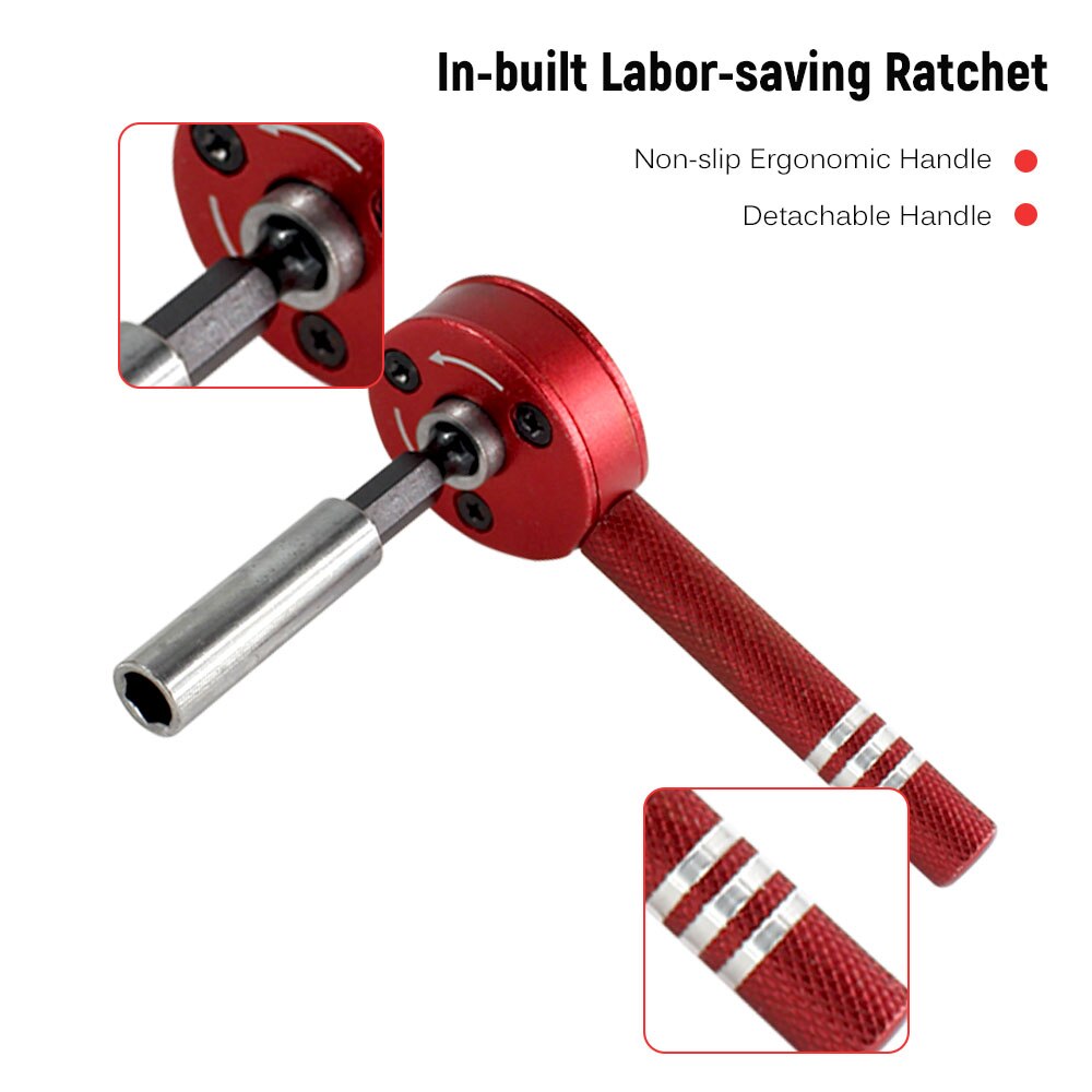 28pcs Ratcheting Screwdriver Set with 9 Sockets & 16 Bits Multifunctional 28-Piece Home Repair Tool Ratchet Screwdriver Bit Kit