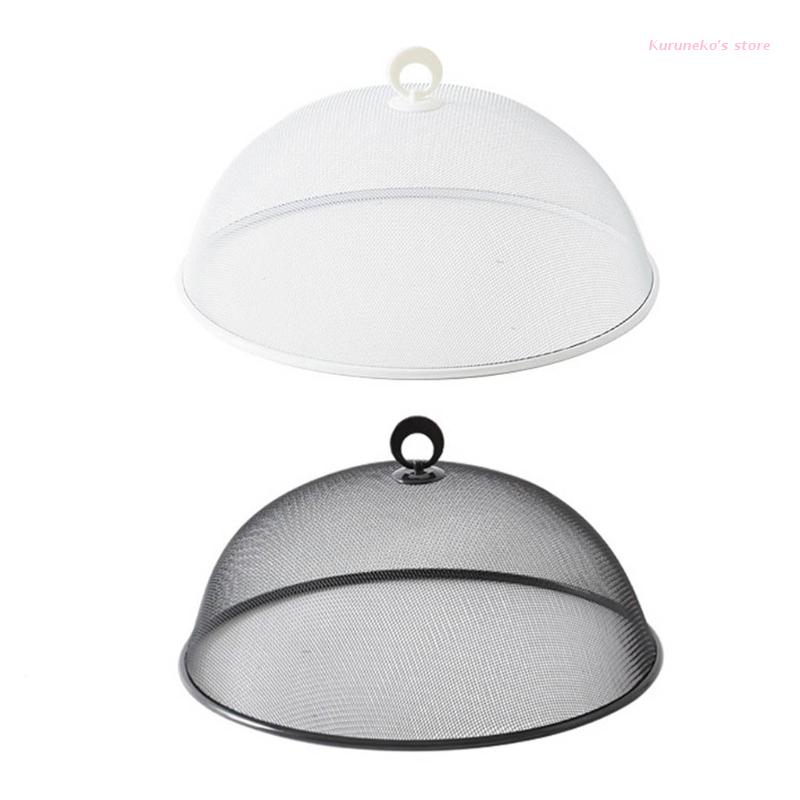 Food Dome Cover Round Shape Mesh Plate Cover Food Protection Easy to Use Clear Tent Umbrella Food Cover Net