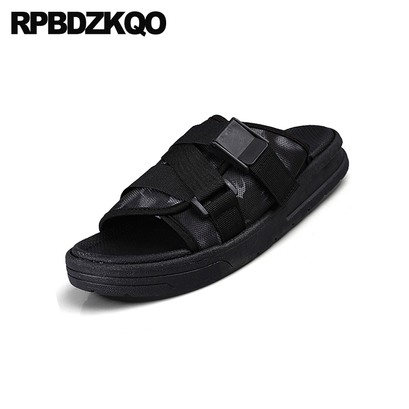 Mesh plus size herresko hjemmesko italienske sandaler strand udendørs native store slip on flot kendt mærke rem slides sommer 45