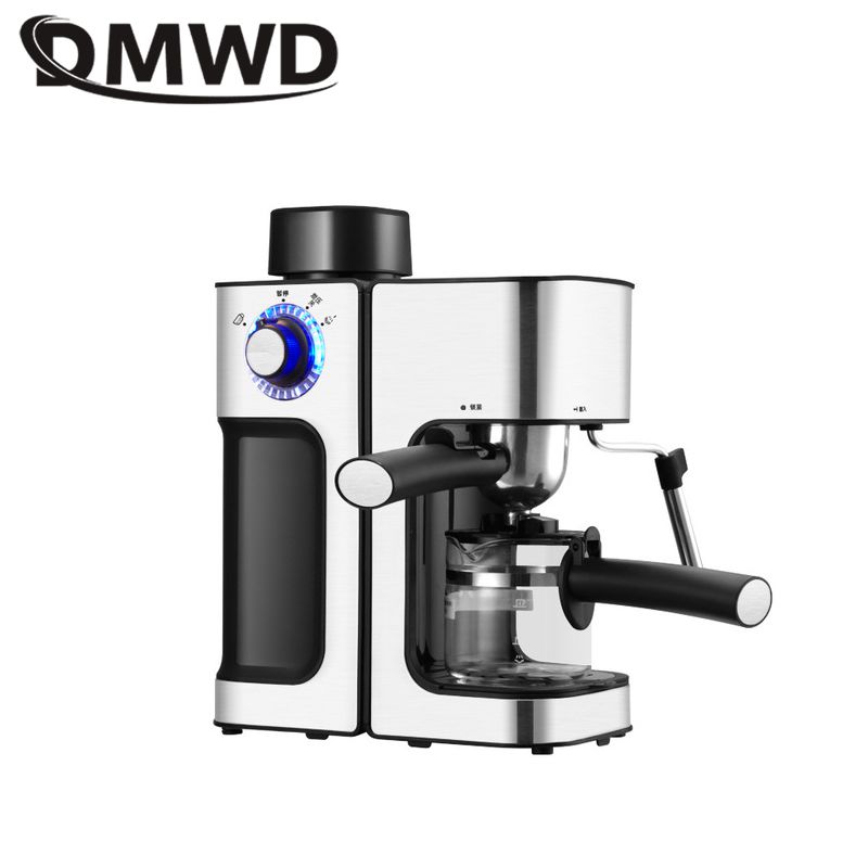 DMWD 240ML Italian Espresso Coffee Maker Automatic Electric Coffee Machine Latte Cappuccino CafeMocha Milk Frothers Milk Foamer