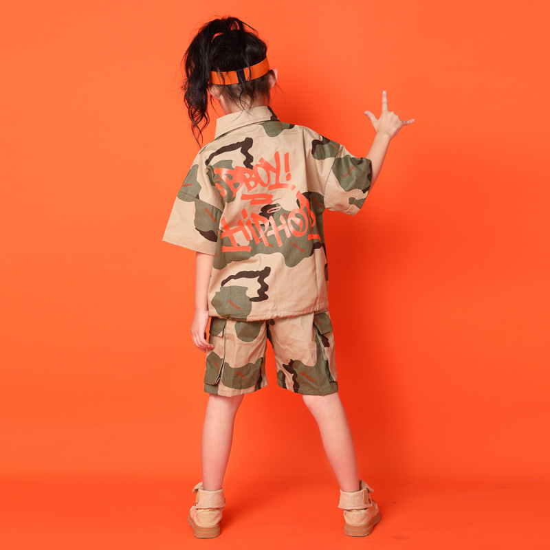 Kids Street Ballroom Dancing Clothes Wear T Shirt Pants Hip Hop Dance Costumes for Girls Boys Jazz Dance Competition Costumes