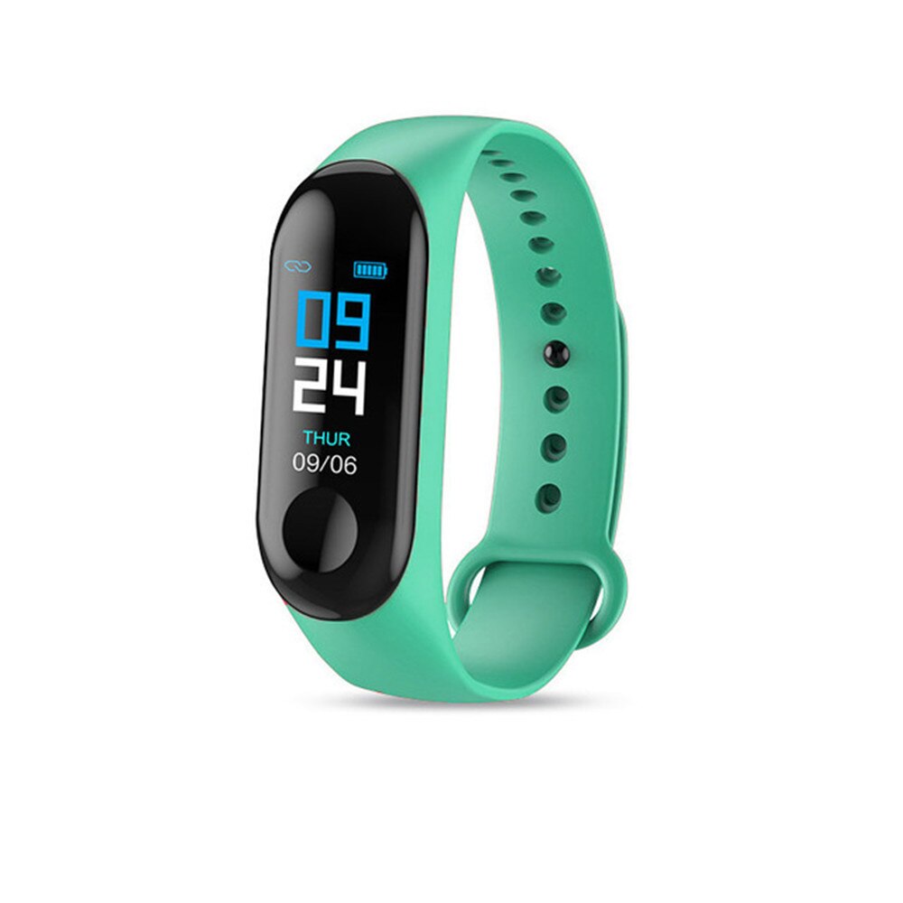 M3 più Intelligente Della Vigilanza Della Fascia di Fitness tracker Wristband Heart Rate Attività Schermo a Colori Articoli Elettronica Smart, Smartwatch, Bracciali Smart Fitness Vigilanza di Sport Del Braccialetto: Water Green