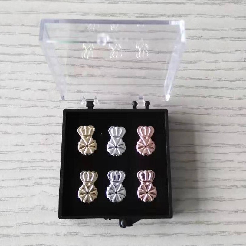 Oorbellen Backs Lifters Magic Veiligheid Veilig Hypoallergeen 925 Sterling Zilver Vervanging Oorbel Ruggen Twee Goud