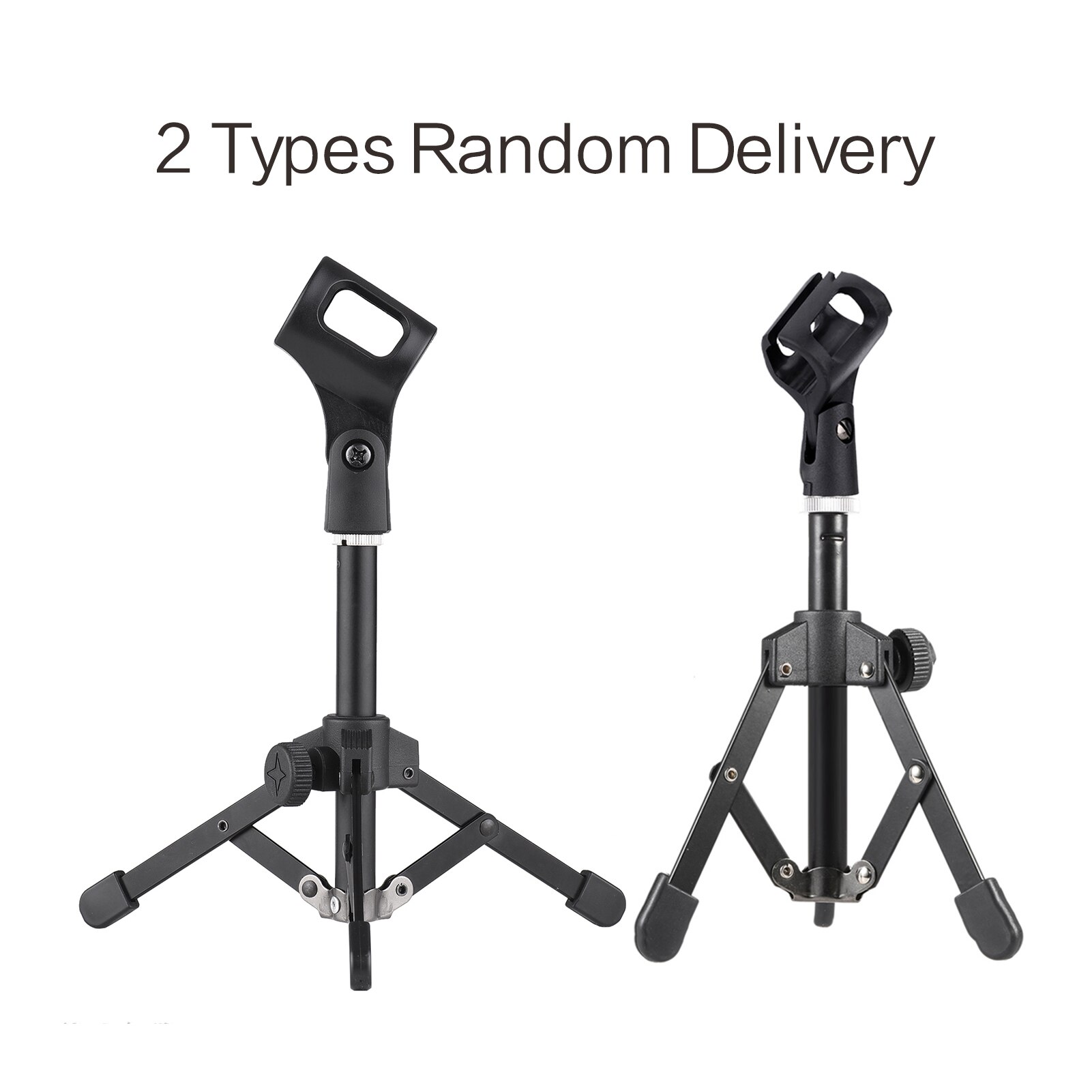 MS-12 Mini Foldable Adjustable Desktop Tripod Microphone Stand with MC3 Mic Clip Holder Bracket for Meeting Lectures Podcasts