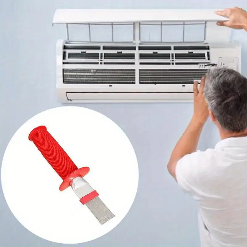 Roestvrijstalen reinigingsgereedschap voor airconditioningvinten - Efficiënte HVAC-condensor en radiatorborstel, automatische aanpassing in verschillende