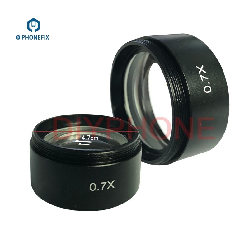 0.5X 0.7X 1.0X 2.0X Barlow objectif auxiliaire lentille en verre objets assistés lentille auxiliaire pour Microscope à Zoom stéréo