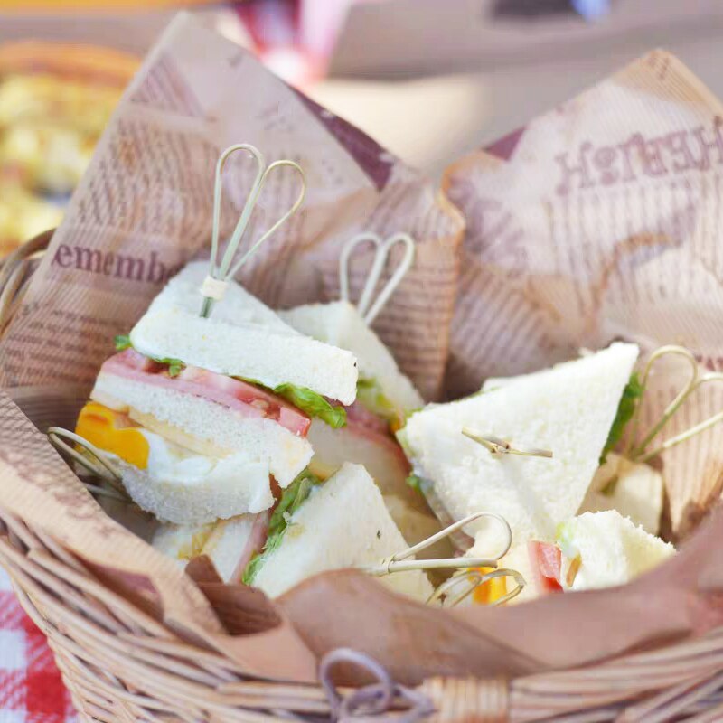 100PCS Bamboo Fruit Picks Cocktail Decoration Toothpicks Salad Sandwich Buffet Desserts Aperitif Cocktail Sticks Decoration