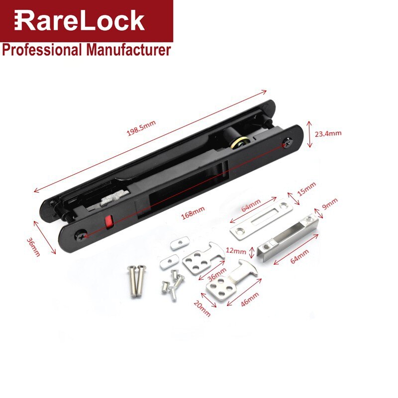 Rarelock Schuifdeur Slot Met Groen Rood Tips Voor Raam Slaapkamer Diy Home Security Hardware Sloten MMS228 Ee