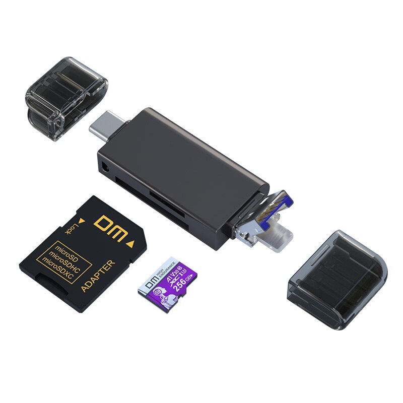 Dm 5-In-1 Kaartlezer CR023 Sd/Tf Muldti Kaartlezer Met Usb Lightning En Micro usb Interface Adapter Memory Kaartlezer