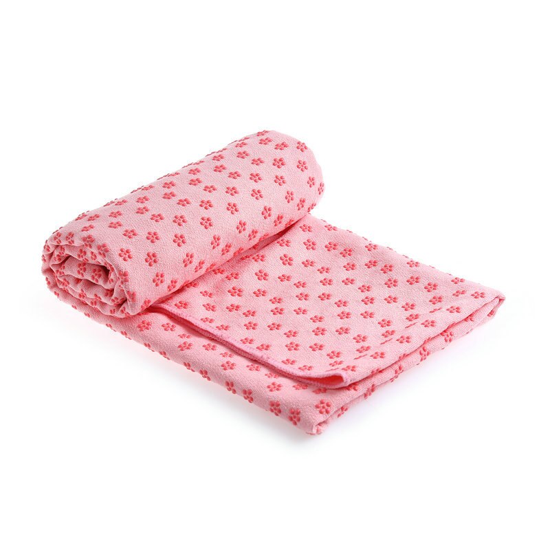 Yoga Mat Antislip Handdoek Pvc Deeltjes Pruimenbloesem Stippen Te Absorberen Zweet Beschikbaar In Meerdere Kleuren Yoga Handdoek fitness Acces: Roze