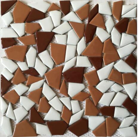 30 x 30cm diy mosaiikki askartelu vyö mosaiikki posliini mosaiikki laatat mikro keramiikka epäsäännöllinen muoto ultraohut keramiikka: Vaaleanvihreä