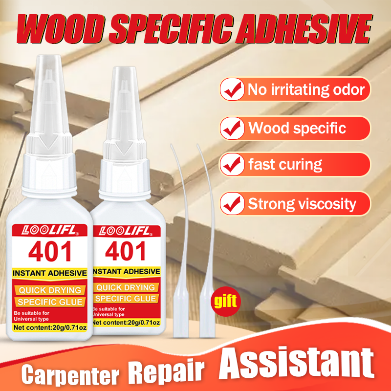Wood Super Glue Liquid, Clear Instant Cyanoacrylate Adhesive for Wood Crafts Repair Woodworking, All Purpose CA Glue for Model