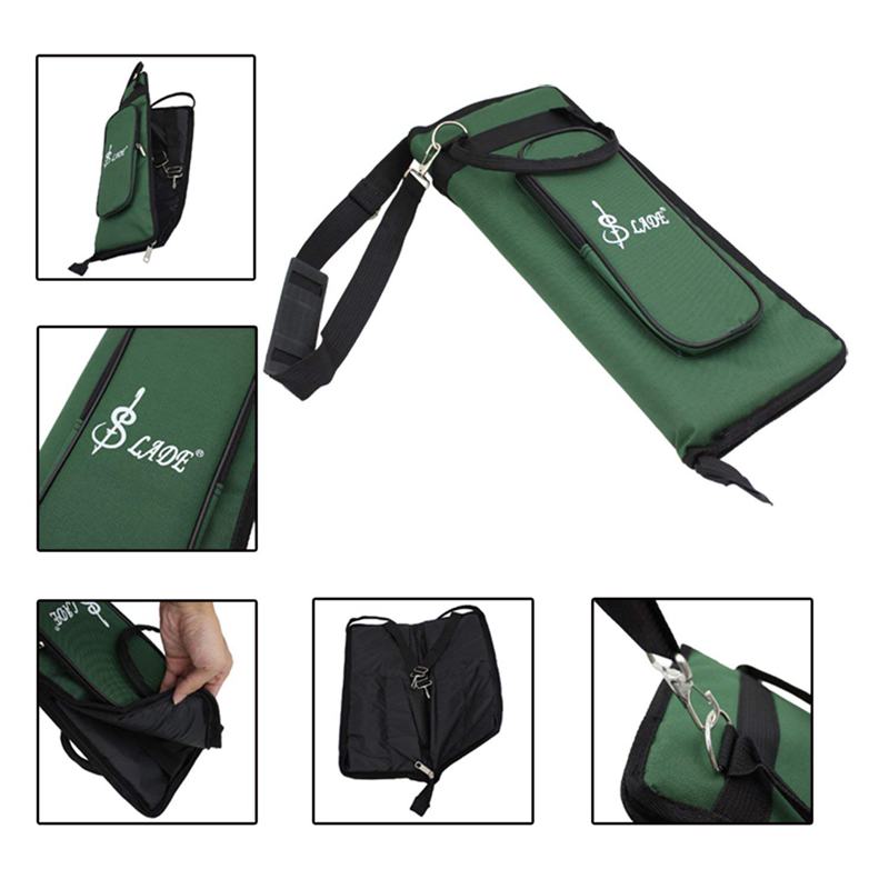 Auau-drumstick tas, drumstokhouder, percussie drumstokkentas met buitenvak en floortomhaken