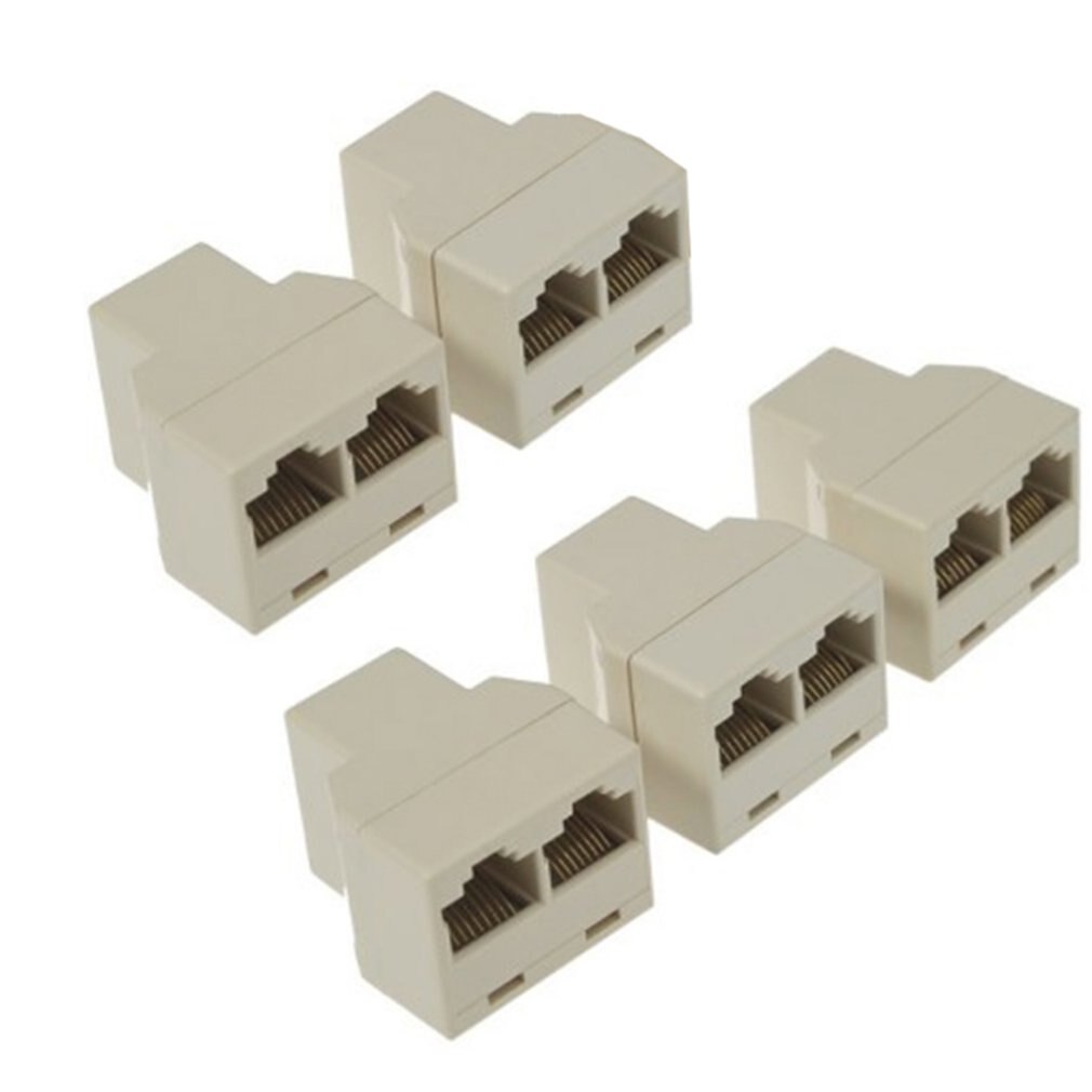 5ピース/セットイーサネットRJ45 1 RJ45メス2 RJ45メスネットワークlanイーサネットスコネクタ