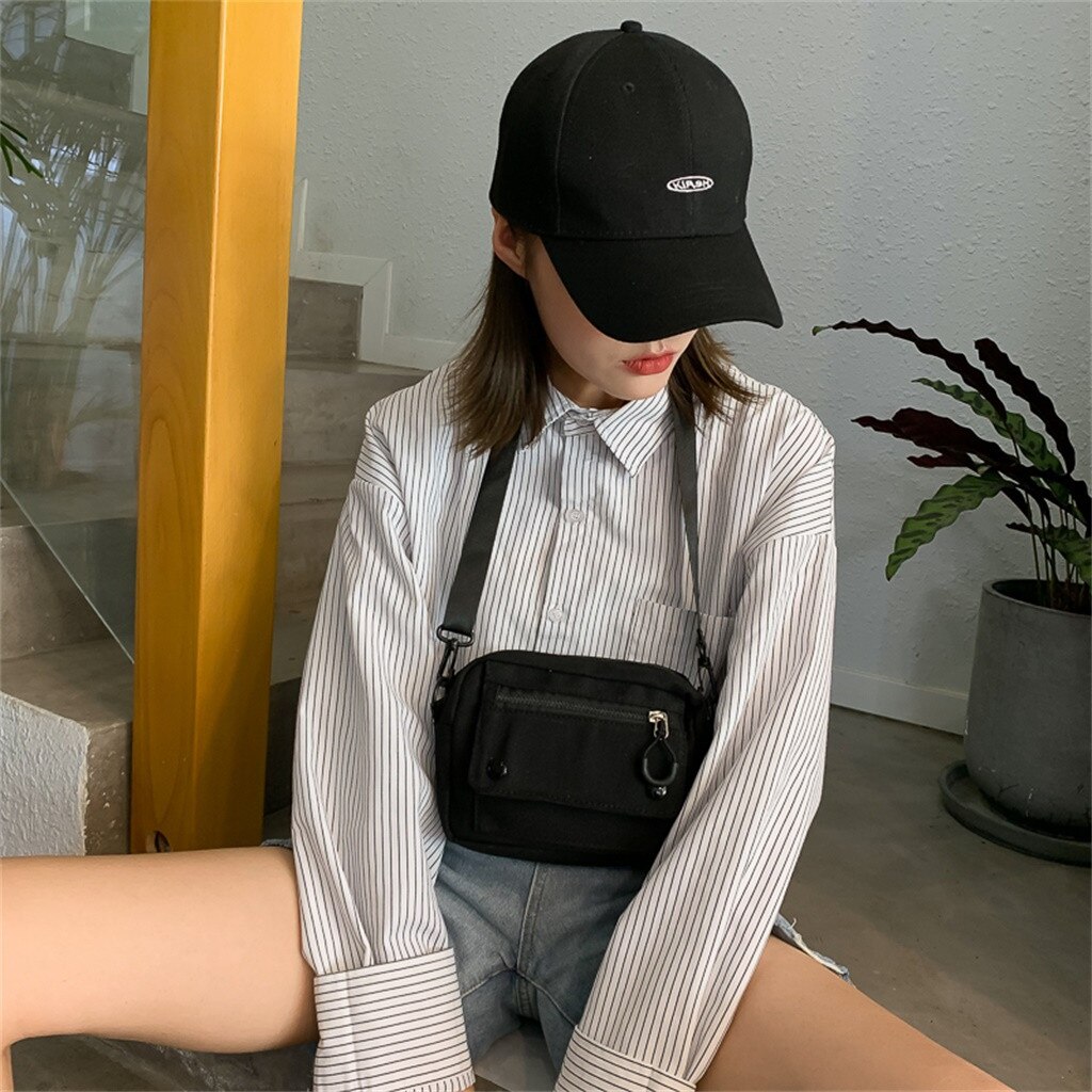 Nieuwkomers Vrouwen Pure Kleur Taille Packs Casual Tote Outdoor Tas Canvas Handtas Rits Schoudertas Сумки Для Женщин
