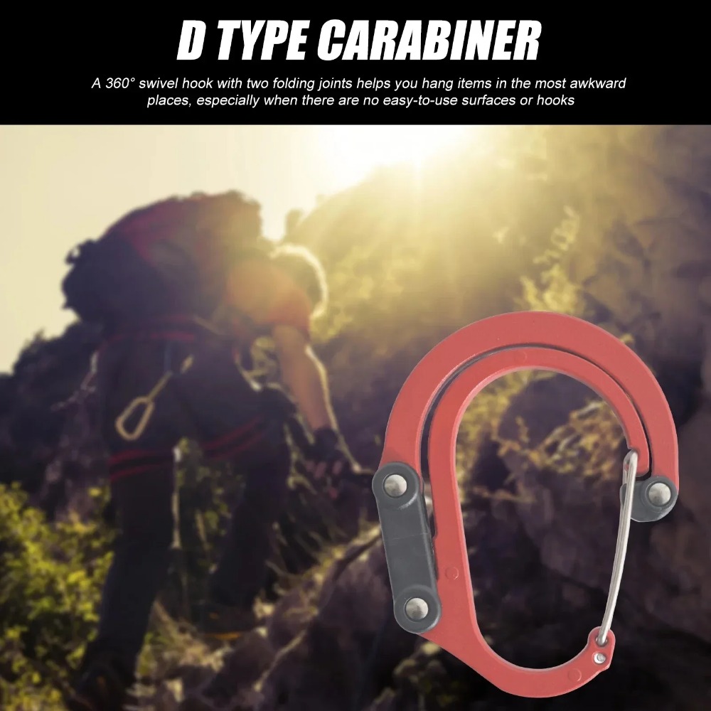 Multifunktionaler hybrid-Getriebe-Clip-Karabiner, um 360 Grad drehbarer Haken, starke Schnalle, Camping, Wandern, Reisen, Rucksack, draussen-Gerät