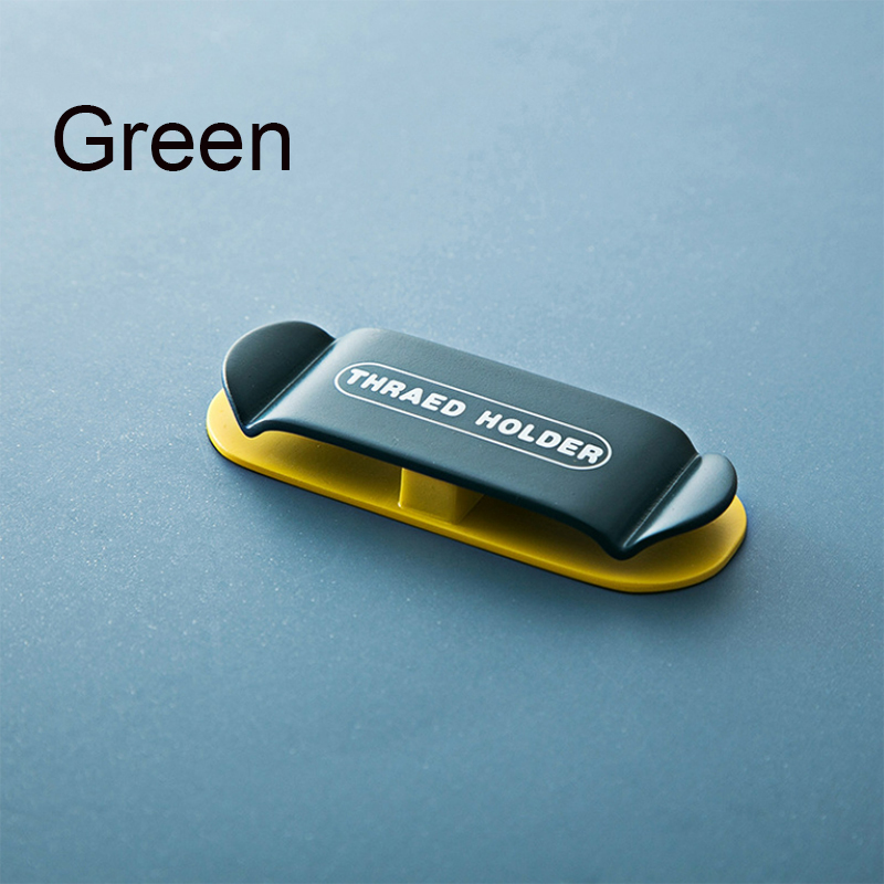 Cable Organizer winder Strong Adhesive Wall Hooks Power Plug Hook Socket Hanger Holder Data Cable Management Clip: green