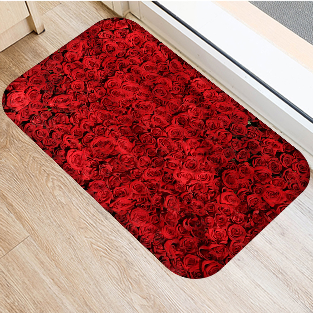 INS flower-paillasson antidérapant | Fleurs, sous vide, tapis de sol de cuisine, sol de bain, tapis d'entrée à la maison, tapis de prière pour enfants 40x60cm DD0026: 10