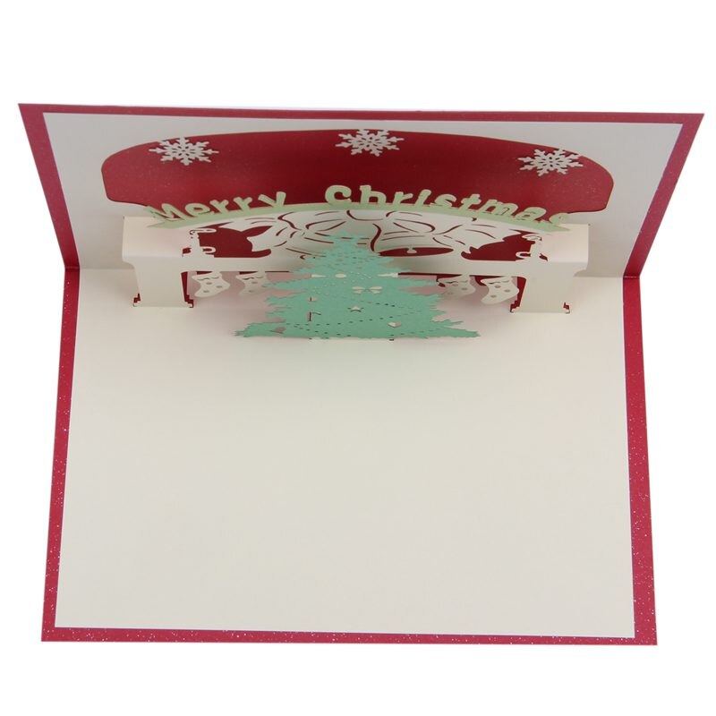 3D Pop-up Christmas Tree Greeting Cards Christmas Greeting Cards for Xmas Year Christmas tree