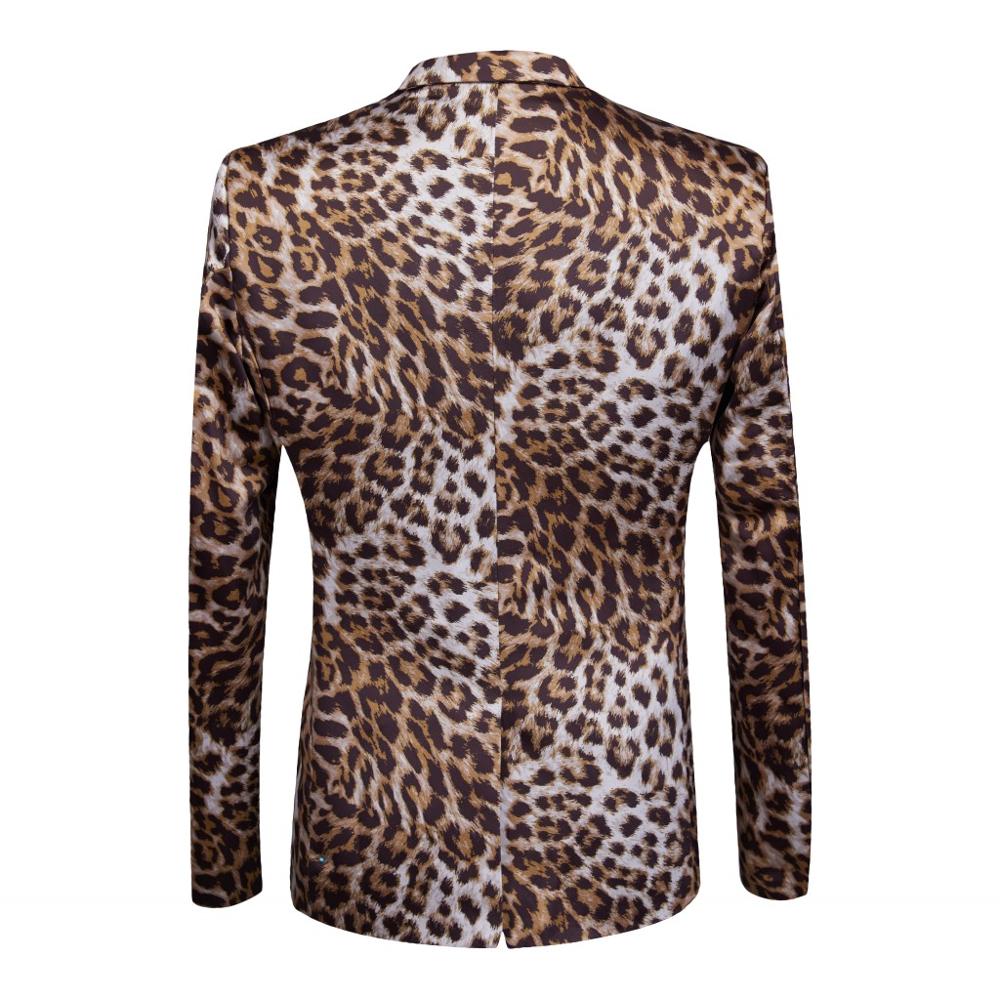 Mens Leopard Print Suit Casual Slim Set Suits Wedd... – Grandado