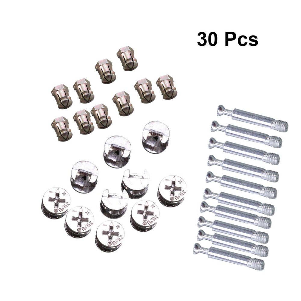 10 Sets Meubels Connectors Cam Fittings Pre-Ingevoegd Noten Ankers Meubels Schroef-In Moer Voor Houten Meubelen Kast lade