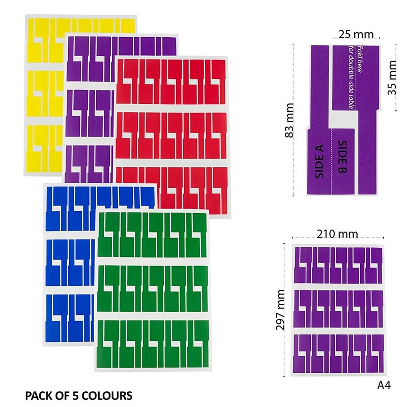 PPYY-600Pcs/20 Vellen Kabel Etiketten Tags Kabel Markers Zelfklevende Kabel Labels Waterdicht Scheurvast Draad Labels