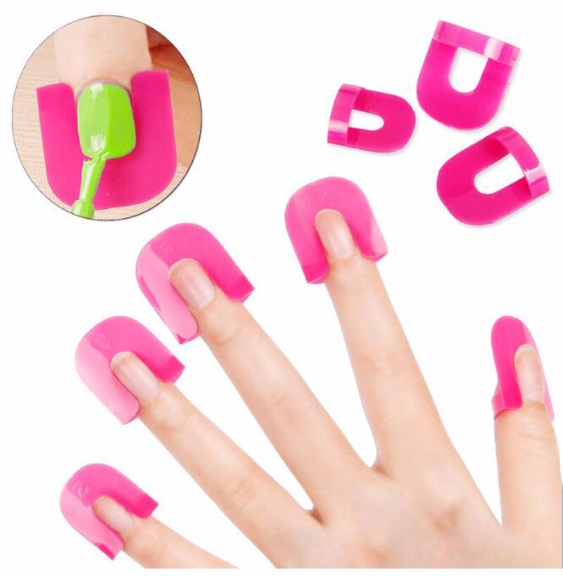 Addfavor neglekunst dekoration tip værktøj sæt prikkepen 30 stk rhinestones ruller neglelak skjold beskytter glitter negle sæt sæt: Neglelak skjold