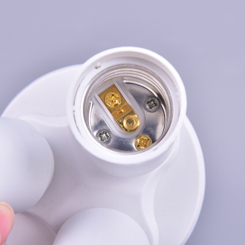 3 In 1 E27 Base Socket Splitter Light Lamp Bulb Adapter Holder Converter 110V-230V