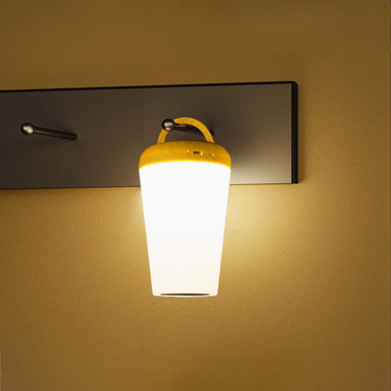 Afstandsbediening Wood Touch Kleurrijke sfeerlamp met haak Nachtkastje LED Desktop Buitendecoratie Nachtlampje