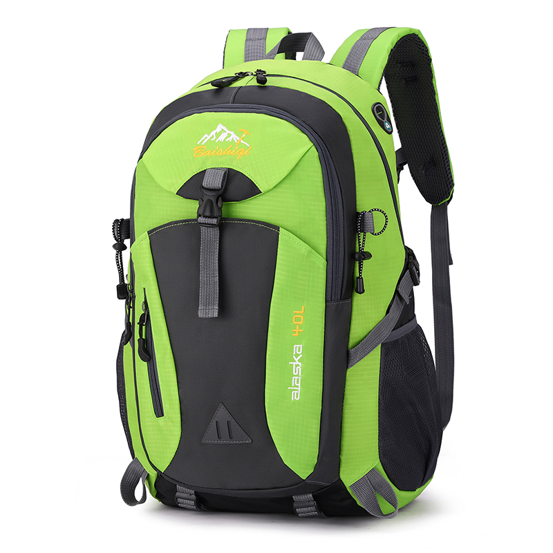 Men Backpack Nylon Waterproof Casual Outdoor Travel Backpack Ladies Hiking Camping Mountaineering Bag Youth Sports Bags: gold color