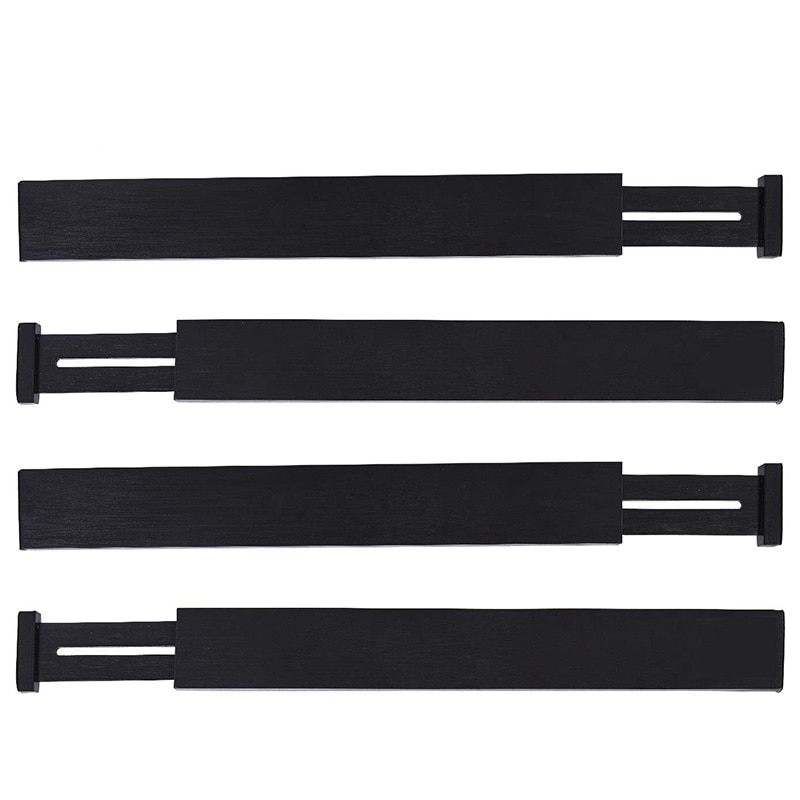 Separadores de cajones de bambú organizador de cajones de cocina organizador de bandejas ajustable y desechable para cocina, cajón de bebé, Bathroo