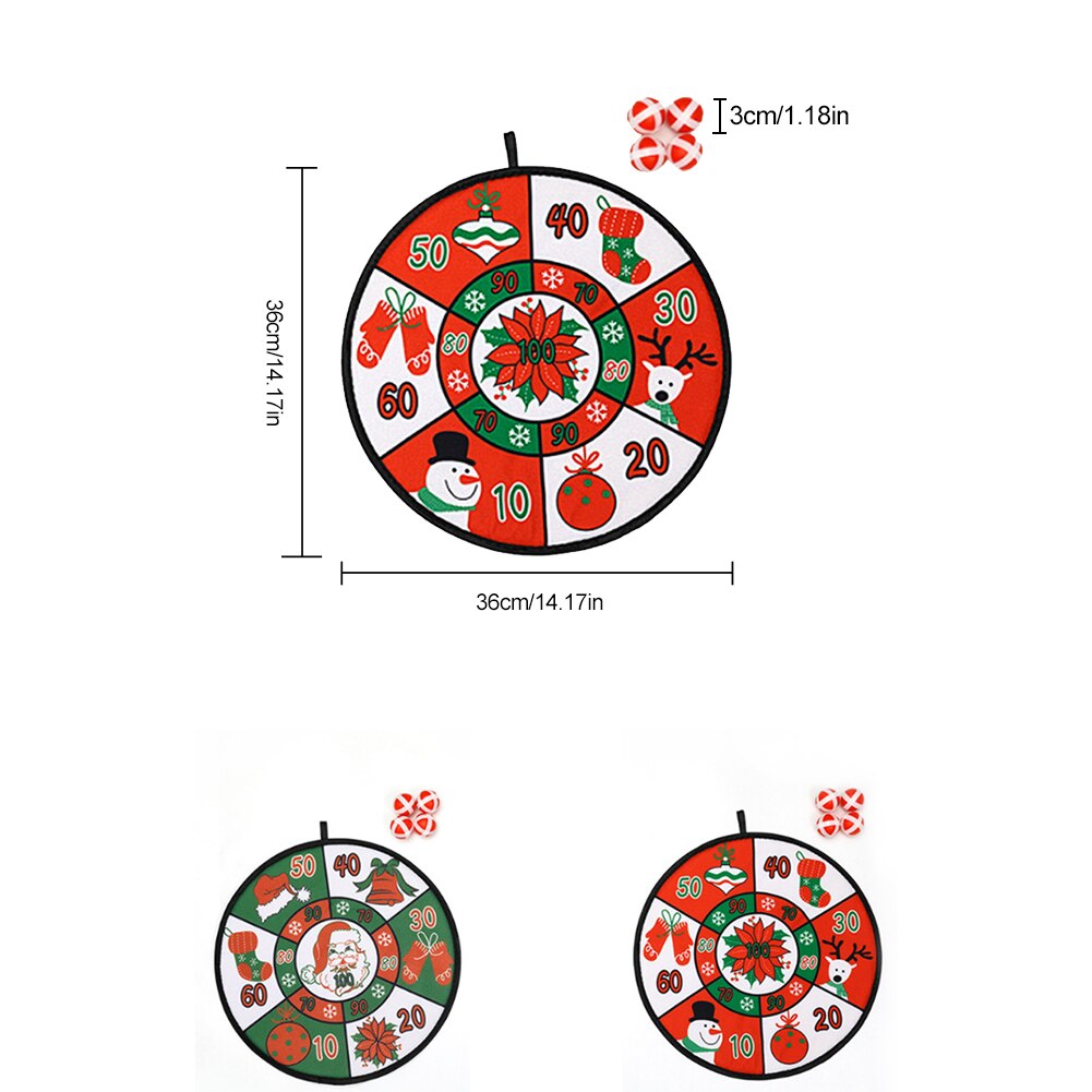 Christmas Dart Board Family Christmas Ornaments Toy Ball Dart Board Children Christmas Party Supplies