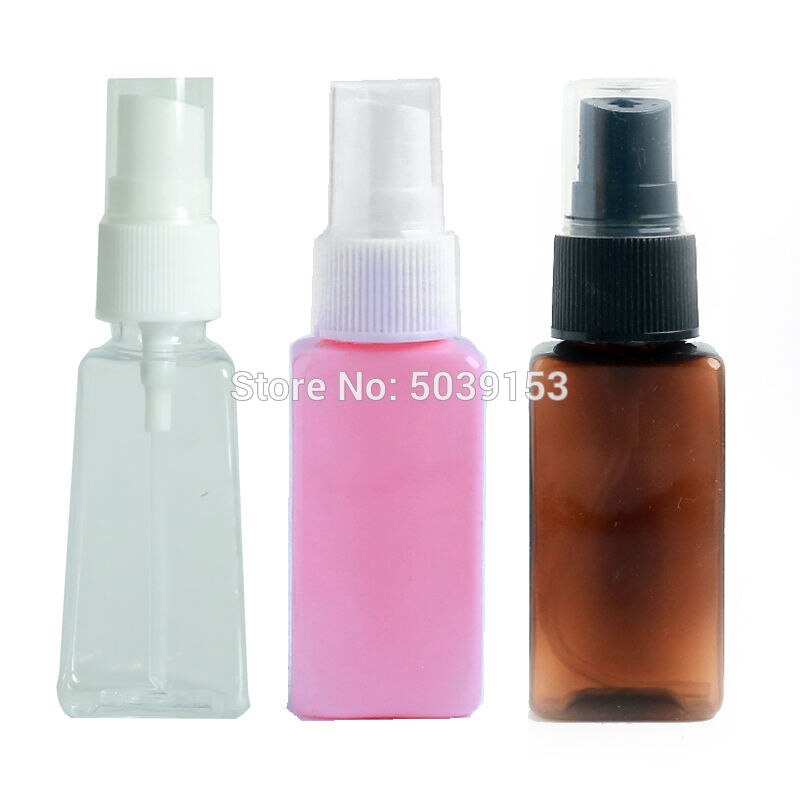 30ml Square Transparent Portable Travel small Empty Spray Bottles Plastic Refillable Cosmetic Containers Liquid Organizer: 3PCS Mixed5